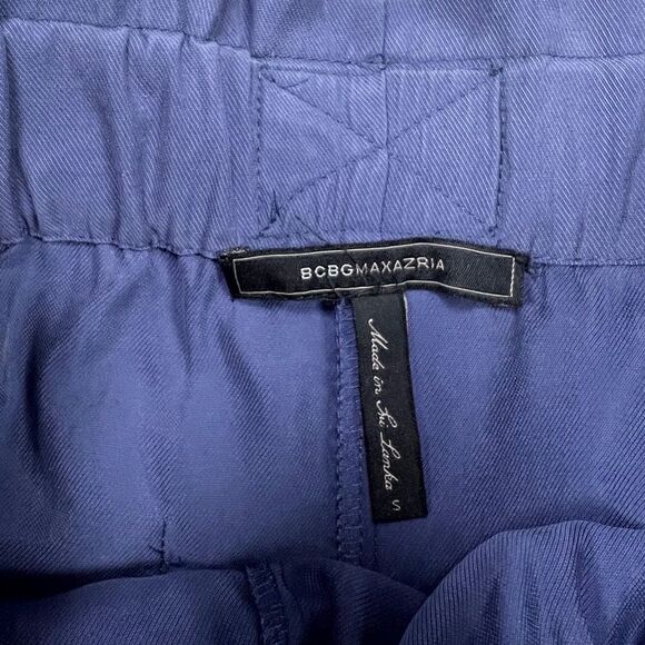 BCBG MaxAzria Navy Blue Tencil Paperbag Shorts Small - Picture 6 of 8